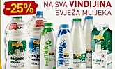 Billa mlijeko Vindija popust25%