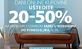 Jysk webshop akcija Dani online kupovine do 01.11.