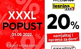 Lesnina webshop akcija XXXL popust 01.05.