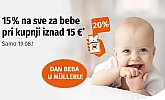 Muller akcija -15% za bebe kolovoz 2025