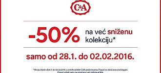 C&A akcija -50% popusta na sniženu kolekciju