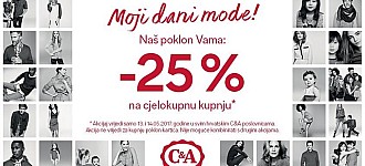 C&A popust -25% na sve svibanj 2017