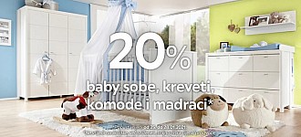 Lesnina akcija 20% popusta baby sobe