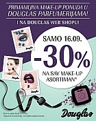 Douglas akcija -30% na sav make up
