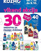 Kozmo vikend akcija -30% sredstva za pranje i čišćenje
