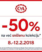 C&A akcija -50% na sniženu kolekciju veljača