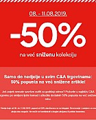 C&A akcija -50% na sniženo
