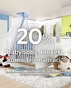 Lesnina akcija 20% popusta baby sobe