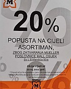 Muller Mall Osijek popust zbog zatvaranja