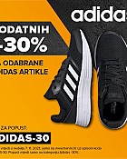 Hervis webshop akcija Dodatnih 30% popusta na Adidas