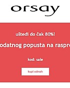 Orsay webshop akcija Dodatnih 20% na rasprodaju