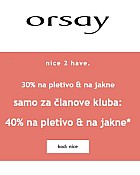 Orsay webshop akcija Do 40% popusta na pletivo i jakne