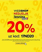 Lesnina webshop akcija Webshop nedjelja 20%