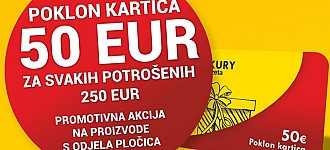 Merkury poklon kartica 50€ za svakih potrošenih 250€