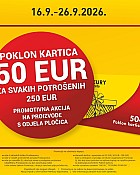 Merkury poklon kartica 50€ za svakih potrošenih 250€